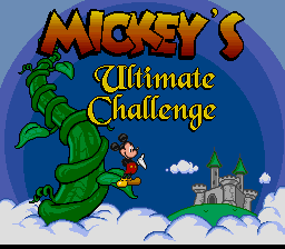 Mickey's Ultimate Challenge (USA) Title Screen